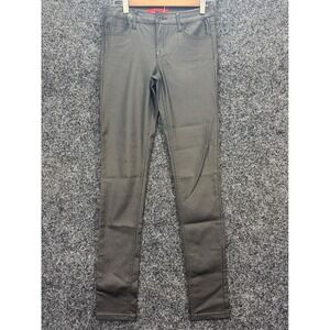 Akira Chicago Red Label Black Coated Faux Leather Skinny Pants Womens Size 9
